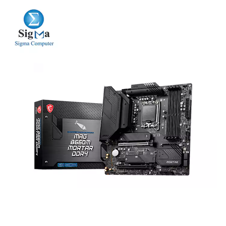 MSI MAG B660M Mortar DDR4 Gaming Motherboard  mATX  12th Gen Intel Core  LGA 1700 Socket  DDR4  PCIe 4  2.5G LAN  M.2 Slots 