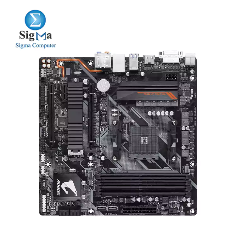 GIGABYTE AMD B450 AORUS Motherboard with Hybrid Digital PWM, M.2 with Thermal Guard, GIGABYTE Gaming LAN with 25KV ESD Protection, Anti-sulfur Design, CEC 2019 ready, RGB FUSION 2.0