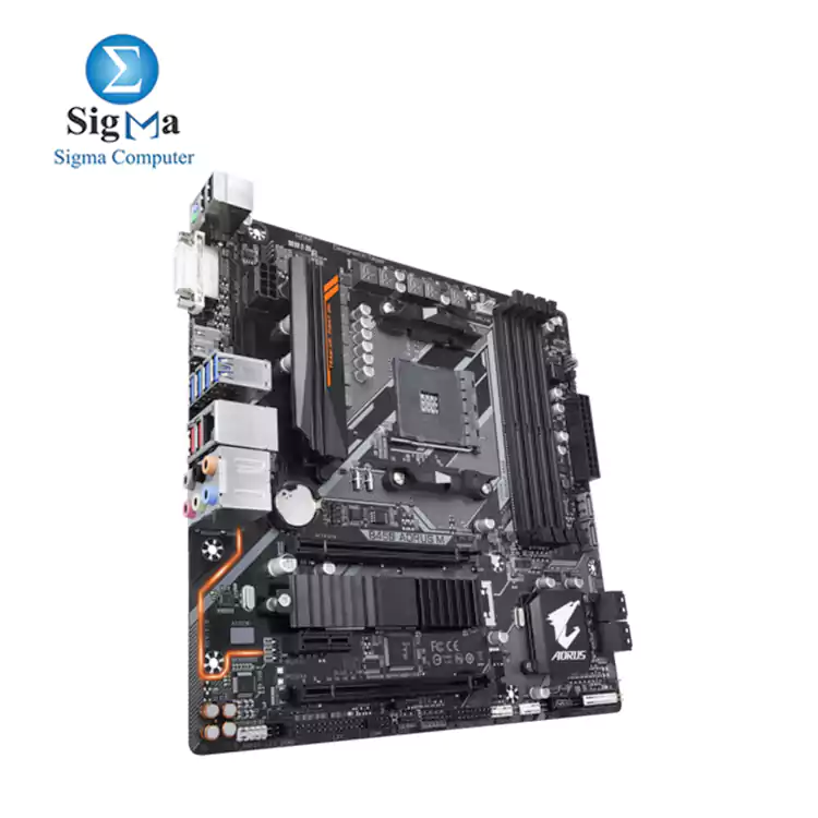 GIGABYTE AMD B450 AORUS Motherboard with Hybrid Digital PWM, M.2 with Thermal Guard, GIGABYTE Gaming LAN with 25KV ESD Protection, Anti-sulfur Design, CEC 2019 ready, RGB FUSION 2.0