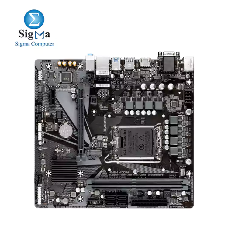 GIGABYTE Intel® H610 Motherboard with 6+1+1 Hybrid Phases Digital VRM Design, PCIe 4.0* Design, Gen3 x4 M.2 ,GIGABYTE Intel® GbE with cFosSpeed , Anti-Sulfur Resistor,  Smart Fan 6