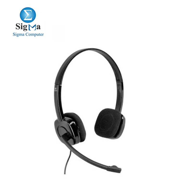 Logitech H151 Stereo Headset features bi-directional mic  122 dB headphone sensitivity  20 Hz - 20 kHz frequency response  1.8m cable  and compatibility with Windows  macOS  and ChromeOS 981-000589