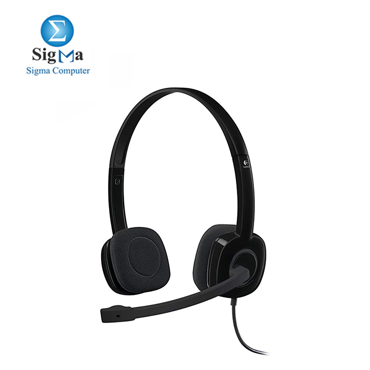 Logitech H151 Stereo Headset features bi-directional mic  122 dB headphone sensitivity  20 Hz - 20 kHz frequency response  1.8m cable  and compatibility with Windows  macOS  and ChromeOS 981-000589