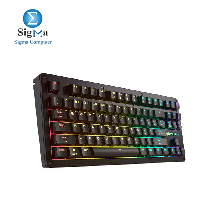 COUGAR PURI TKL RGB Gaming Keyboard with Magnetic Protective Cover  RED MX Switch 