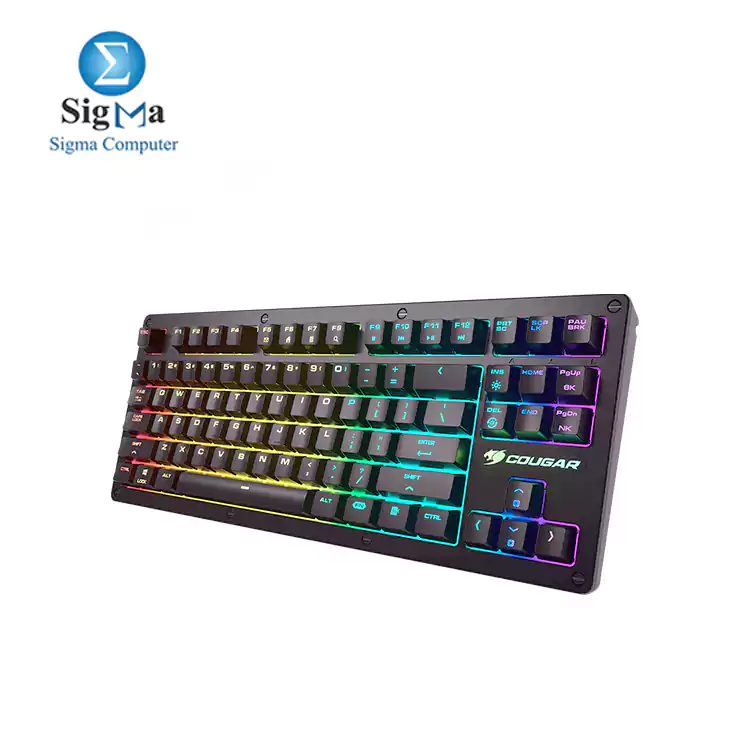 COUGAR PURI TKL RGB Gaming Keyboard with Magnetic Protective Cover  RED MX Switch 