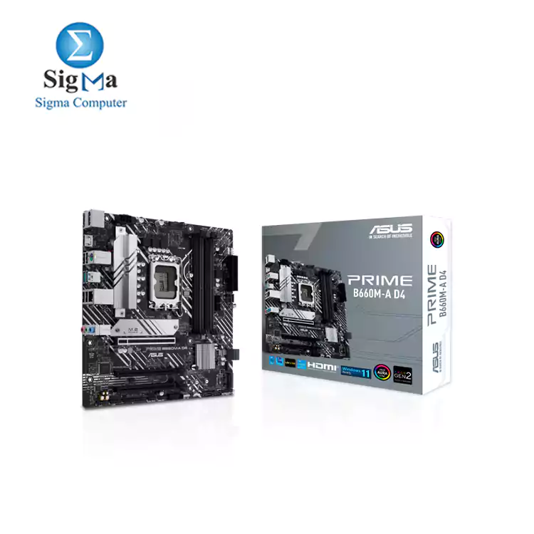 Intel® LGA 1700 socket: Ready for 12th Gen Intel® processors Ultrafast connectivity : PCIe 4.0, Intel® 1 Gb Ethernet ,rear USB 3.2 Gen 2 Type-A and front USB 3.2 Gen 1 Type-A and Type-C® ASUS OptiMem II: Careful routing of traces and vias, 