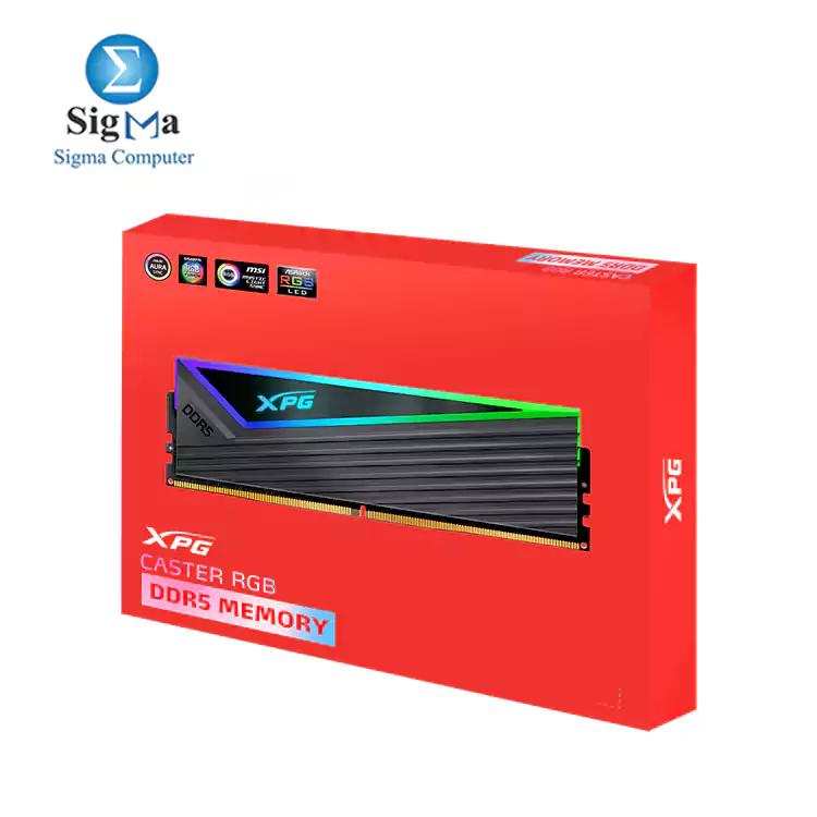 XPG Caster RGB 32GB DDR5 6000MHz (2x16GB)  Desktop Memory RAM Kit