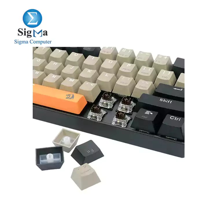 Redragon K606 Lakshmi Gaming Keyboard ORANGE GREY BLACK  Brown Switches  