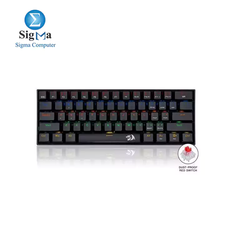 Redragon K606R Lakshmi Gaming Keyboard Red  Switch  Black  