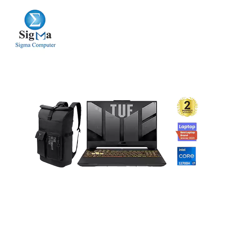 ASUS TUF Gaming F15 Intel   Core    i7-12700H 16GB RAM 512GB M.2 15.6-inch  FHD IPS 144Hz  GeForce RTX    3050 Ti  4GB Windows 11 with backpack