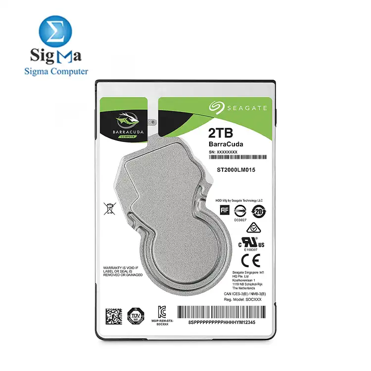 Seagate BarraCuda 2TB Internal Hard Drive HDD 2.5 Inch SATA 6 Gb s 5400 RPM 128MB Cache for Laptop ST2000LM015 