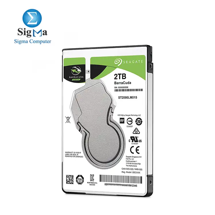 Seagate BarraCuda 2TB Internal Hard Drive HDD 2.5 Inch SATA 6 Gb s 5400 RPM 128MB Cache for Laptop ST2000LM015 