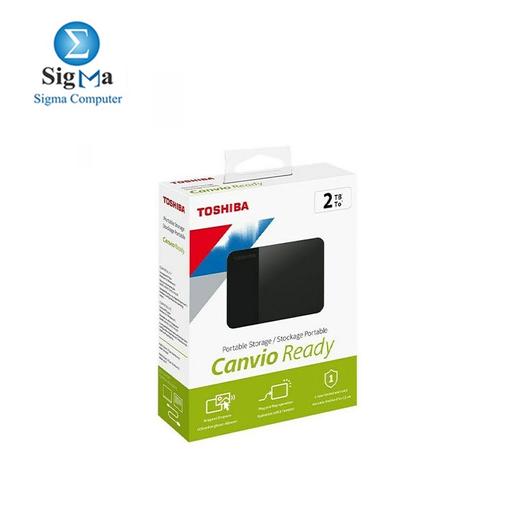 Toshiba Canvio Ready 2TB Hard Drive - Black