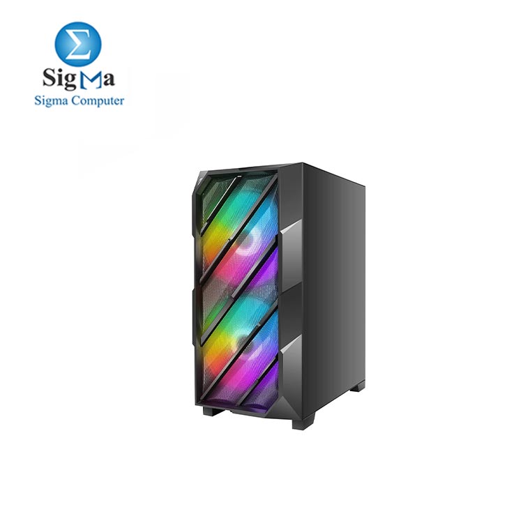 Antec NX700 - ARGB Tempered Glass Mid-Tower ATX Gaming Case 3FAN plus power supply antec atom b650 bronze