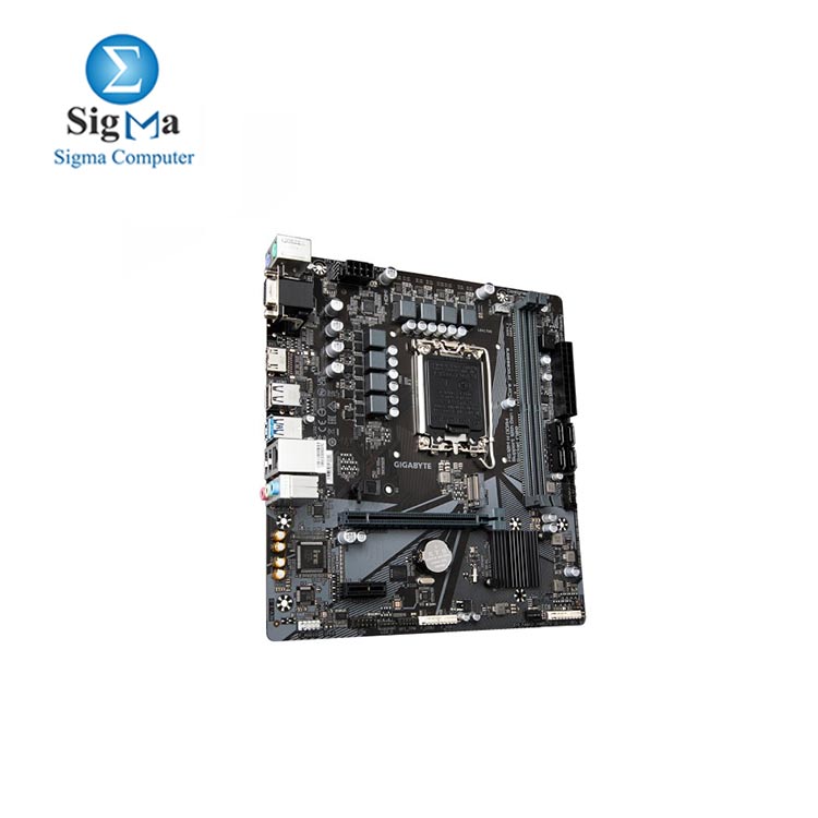 Gigabyte H610M H DDR4 Motherboard - Supports Intel Core 14th CPUs  6 1 1 Hybrid Digital VRM  up to 3200MHz DDR4  OC   1xPCIe 3.0 M.2  GbE LAN  USB 3.2 Gen 1