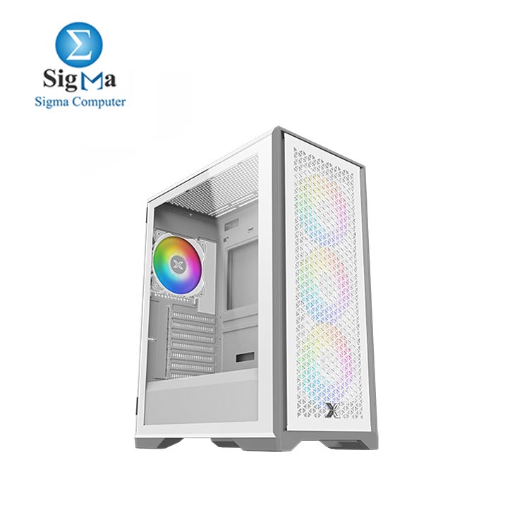 XIGMATEK LUX S Arctic Tower Case white 4FANS