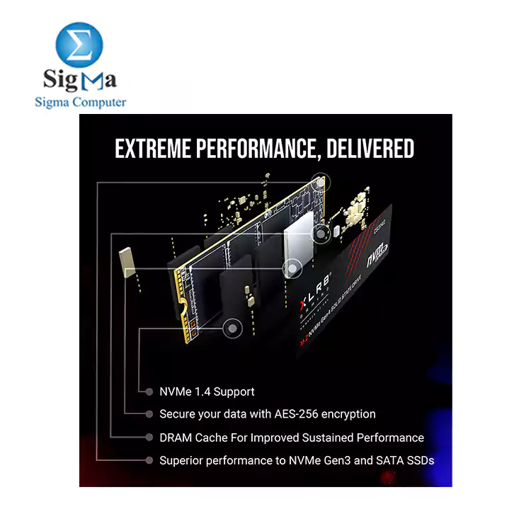 PNY XLR8 CS3140 1TB M.2 NVMe Gen4 x4 Internal Solid State Drive  SSD  3D Flash Memory