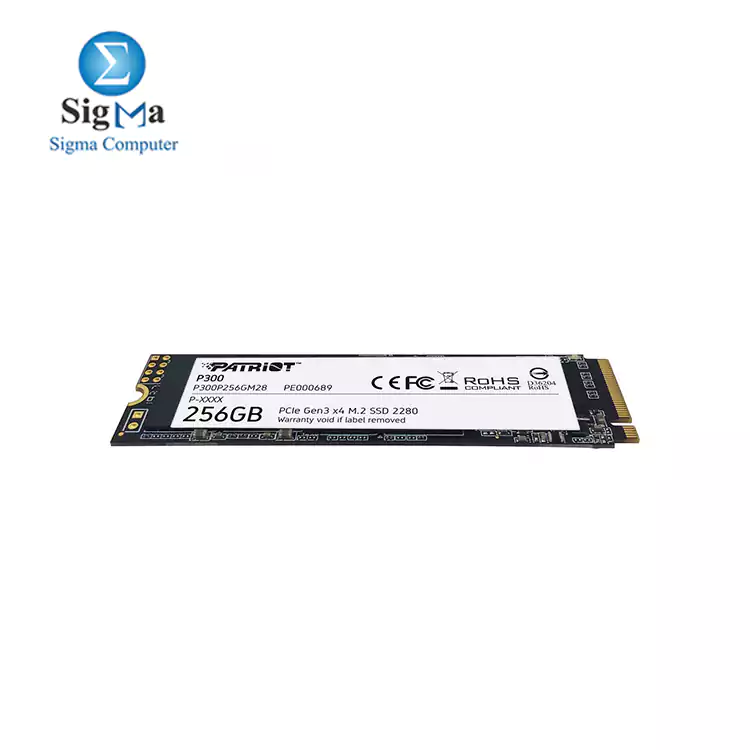 Patriot P300 M.2 2280 256GB PCIe Gen3 x4, NVMe 1.3 Internal Solid State Drive 