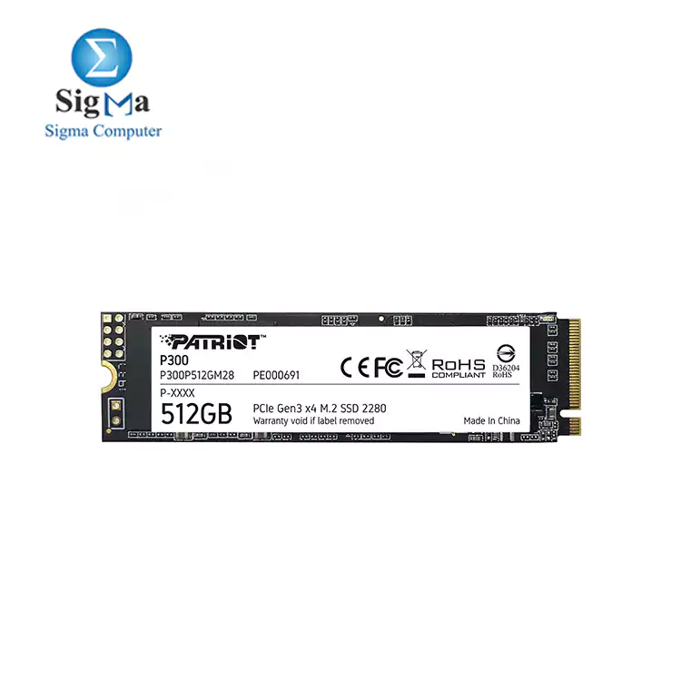 Patriot P300 M.2 PCIe Gen 3 x4 512GB Low-Power Consumption SSD