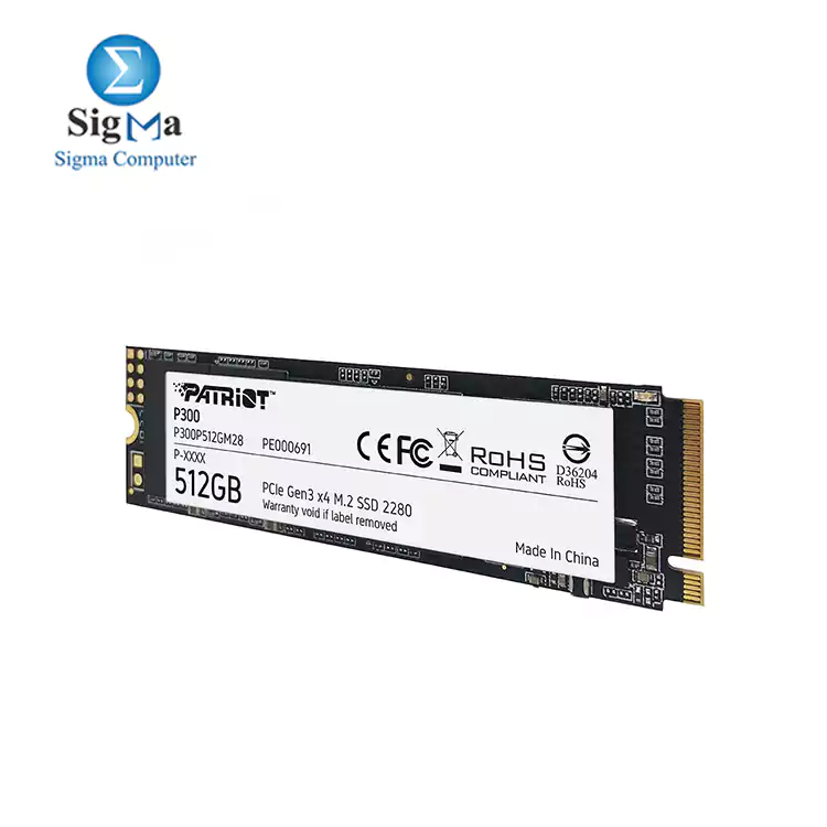 Patriot P300 M.2 PCIe Gen 3 x4 512GB Low-Power Consumption SSD