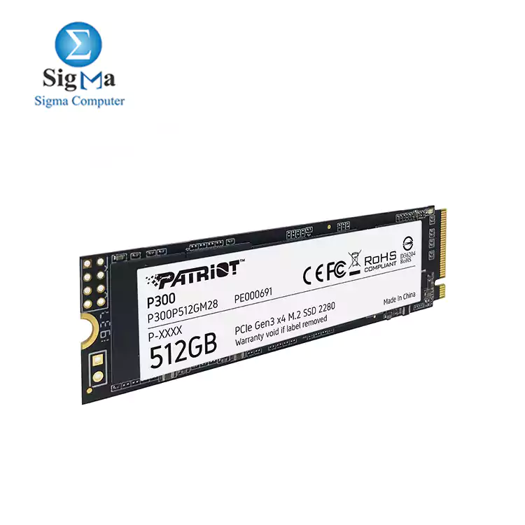 Patriot P300 M.2 PCIe Gen 3 x4 512GB Low-Power Consumption SSD