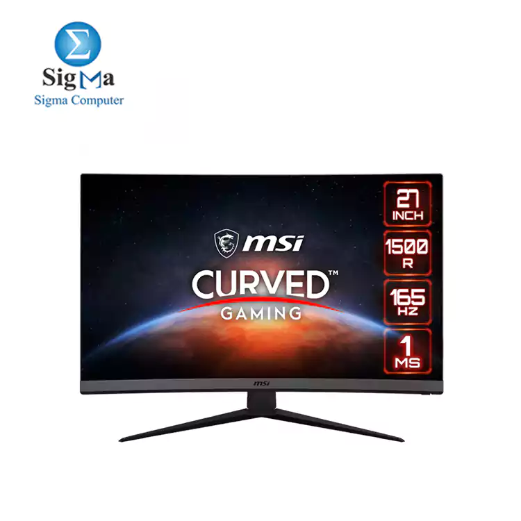 MSI Optix G27C7 Curved Gaming Monitor  1920 x 1080  FHD   27 Inches  16 9 Aspect Ratio  1ms Response Time  165Hz Referesh Rate  Anti-glare - Black