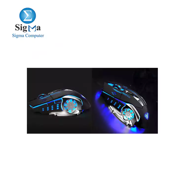 AULA S20 USB Wired Gaming Mouse Programmable Optical Ergonomic Mouse with Breathing LED Lights for PC Laptop