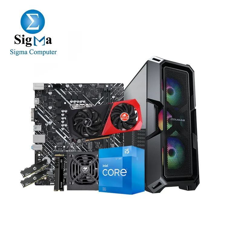 Fighter 12400F 3060 TI -352-Intel Core i5-12400F-ASUS PRIME H610M-K D4-Colorful GeForce RTX 3060 Ti 8G v-HP V6 DDR4 16GB 3200Mhz (2x8)-Lexar NM620 M.2 256GB-COUGAR MX440-MESH RGB VTC 650W GAMING 