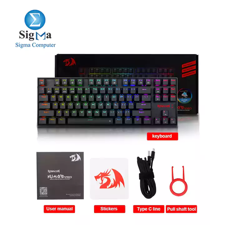 REDRAGON K552P KUMARA PRO RGB Wireless Gaming Mechanical Keyboard – Blue Switches