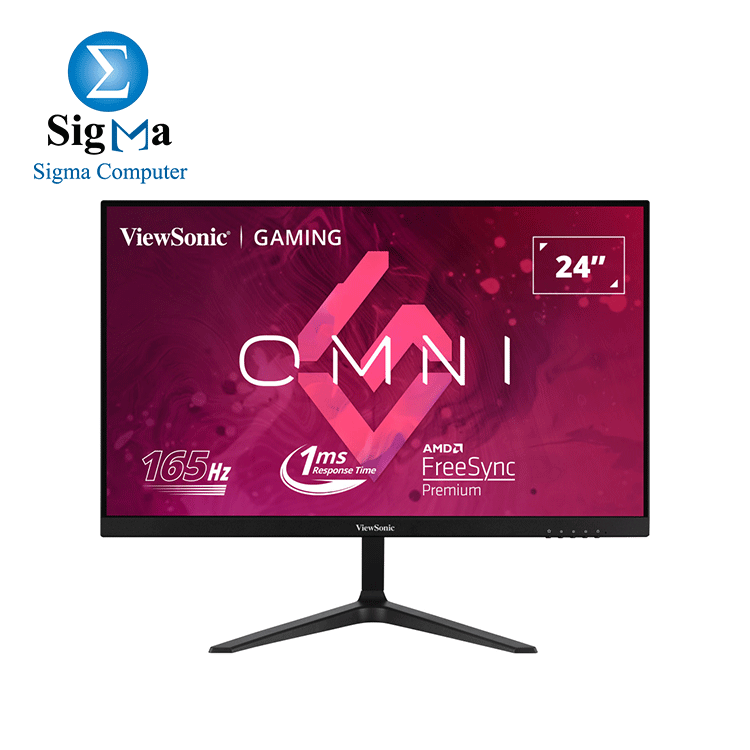 ViewSonic OMNI VX2418-P-MHD 24 Inch 1080p-1MS-VA-165HZ-Gaming Monitor with Adaptive Sync  Eye Care  HDMI and DisplayPort