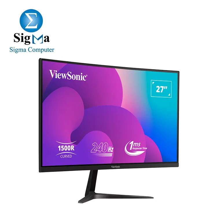 Monitor ViewSonic VX2719 27 inch Gaming Monitor 1920x1080 240Hz VA 1ms  Curved - Speakers