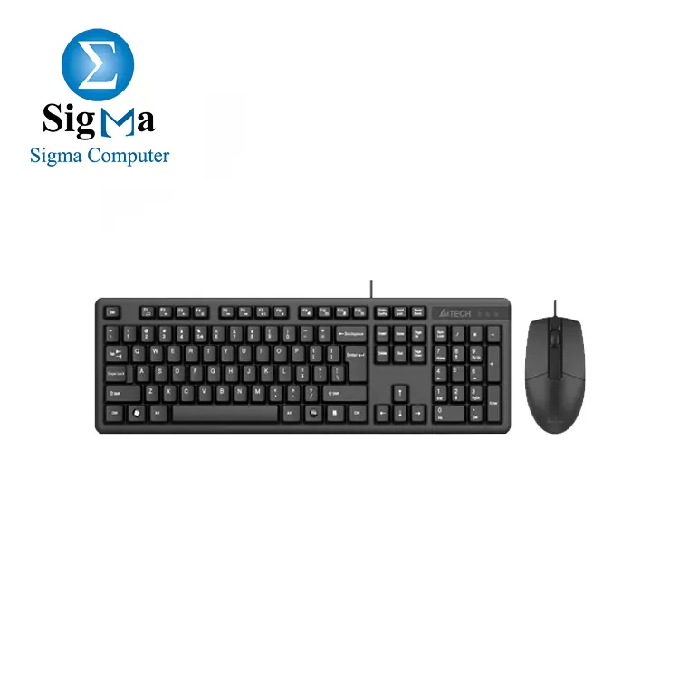 A4tech KK-3330 Office Multimedia FN USB Keyboard + Mouse Combo | Black