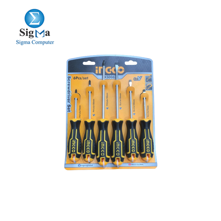 INGCO 6 Pcs screwdriver set HKSD0628