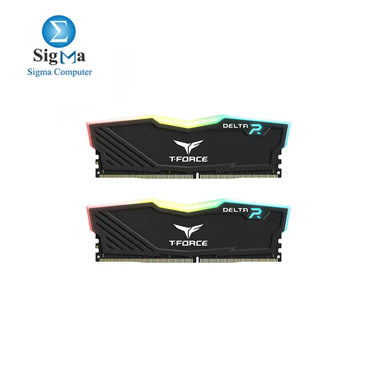 Team GROUP T-Force Delta RGB 16GB (2 x 8GB) 288-Pin PC RAM DDR4 3200 (PC4 25600) Desktop Memory BLACK