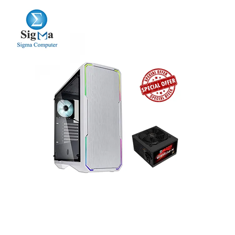 BUNDLE BitFenix Enso Mesh Case Mesh Front white 2 FAN WITH XIGMATEK X-POWER 600W 80 PLUS PSU