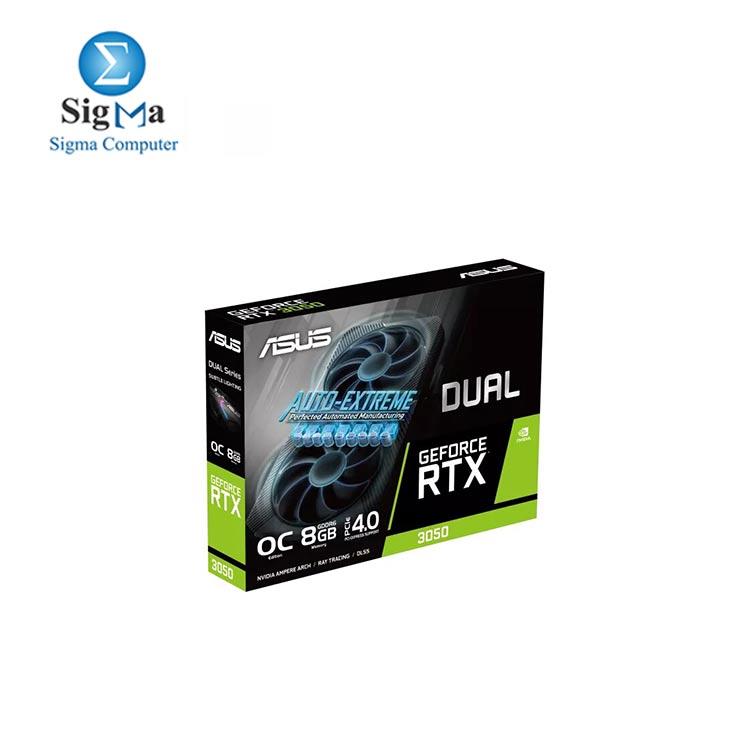 ASUS Dual GeForce RTX™ 3050 OC Edition 8GB