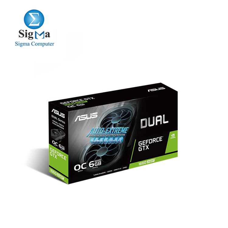 ASUS DUAL NVIDIA GeForce GTX1660 SUPER LOG OC EDITION-6G