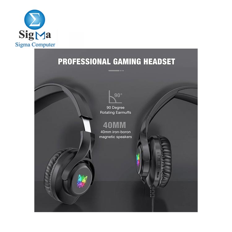 ONIKUMA X16 Wired RGB Over-ear Gaming Headset with Noise Cancelling Mic