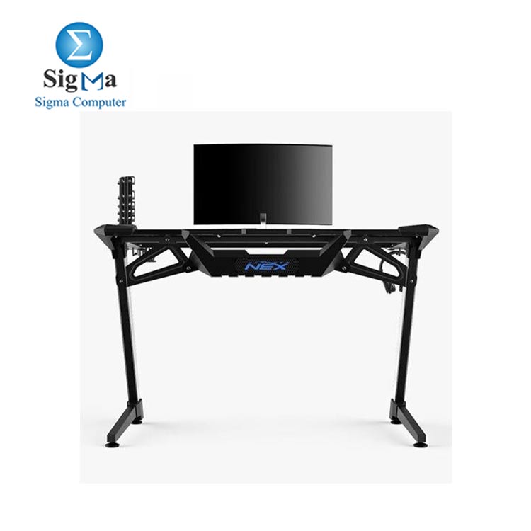 DXRacer NEX Gaming Desk     Black Silver Blue
