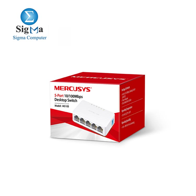 MERCUSYS 5-Port 10/100Mbps Desktop Switch MS105