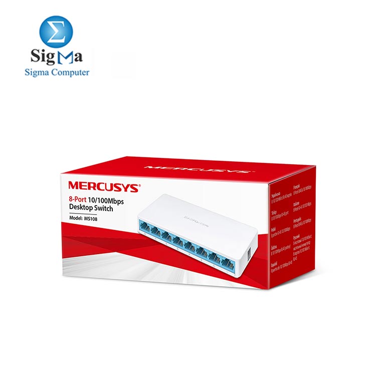 MERCUSYS 8-Port 10 100Mbps Desktop Switch MS108