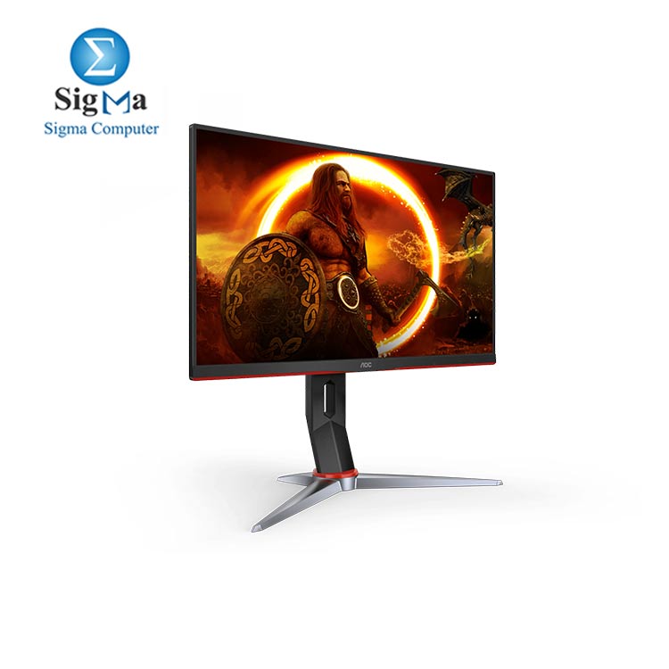 AOC 24G2 24 Frameless Gaming IPS Monitor, FHD 1080P, 1ms 144Hz, Freesync,  HDMI/DP/VGA, Height Adjustable, 3-Year Zero Dead Pixel Guarantee,Black/Red