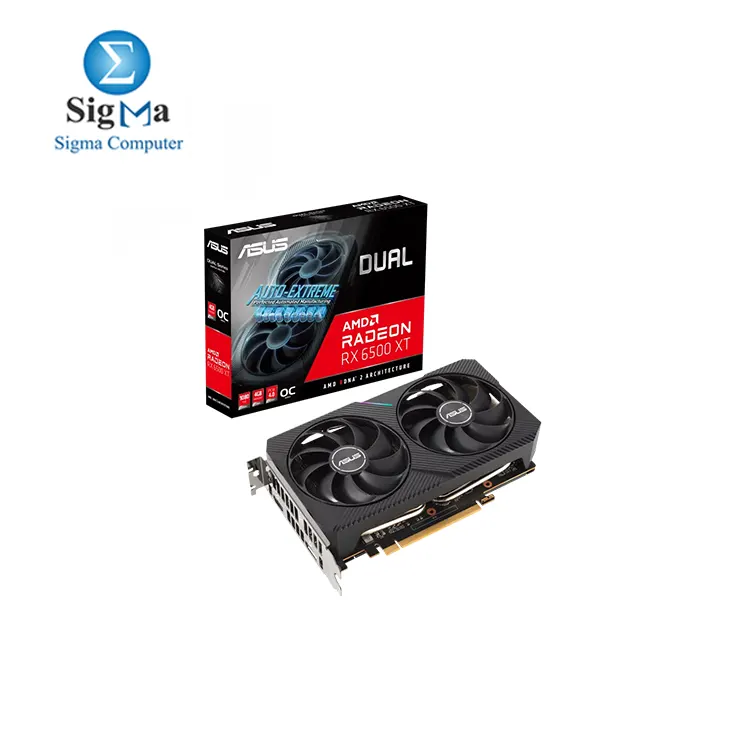 ASUS Dual Radeon™ RX 6500 XT OC Edition 4GB GDDR6