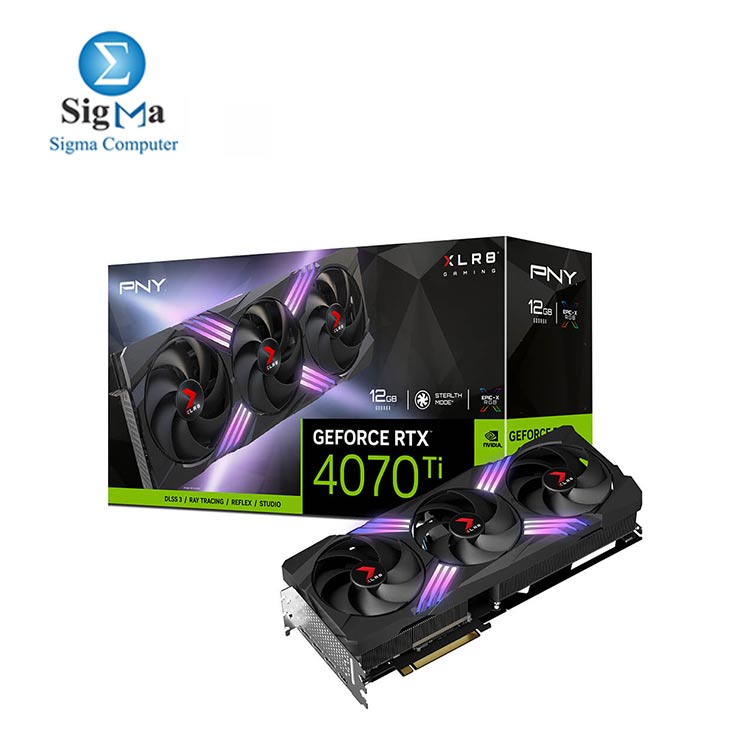 PNY GeForce RTX 4070 Ti 12GB XLR8 Gaming Verto Triple Fan VCG4070T12TFXXPB1