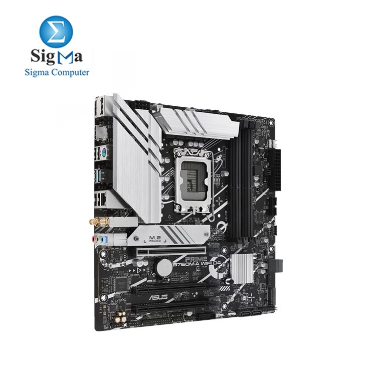 ASUS PRIME B760M-A WiFi D4 – LGA1700, DDR4, Wi-Fi 6, 2x M.2, PCIe 4.0, 2.5Gb LAN, USB-C, RGB, HDMI & DP