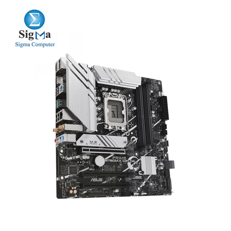 ASUS PRIME B760M-A WiFi D4 – LGA1700, DDR4, Wi-Fi 6, 2x M.2, PCIe 4.0, 2.5Gb LAN, USB-C, RGB, HDMI & DP