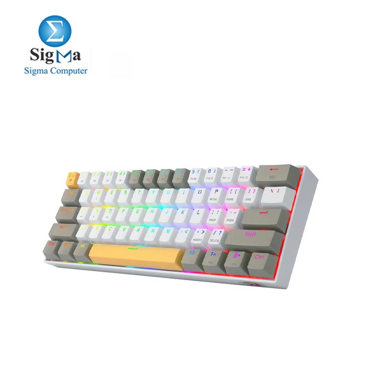  REDRAGON K530 Draconic Pro RGB 60  Gaming Wireless Mechanical Keyboard     Brown Switches  YELLOW  WHITE   GREY 