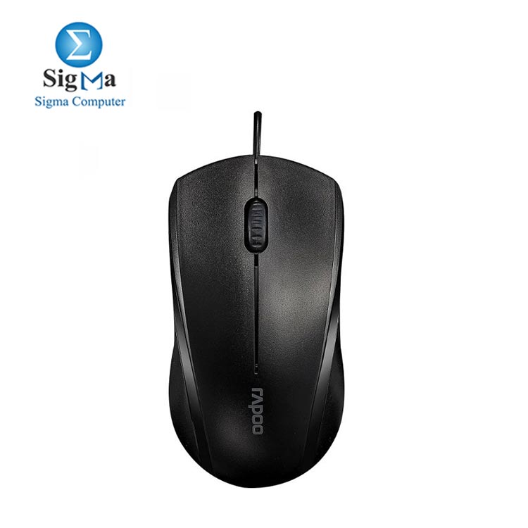  Rapoo N1200 Wired Optical Mouse silent  - Black