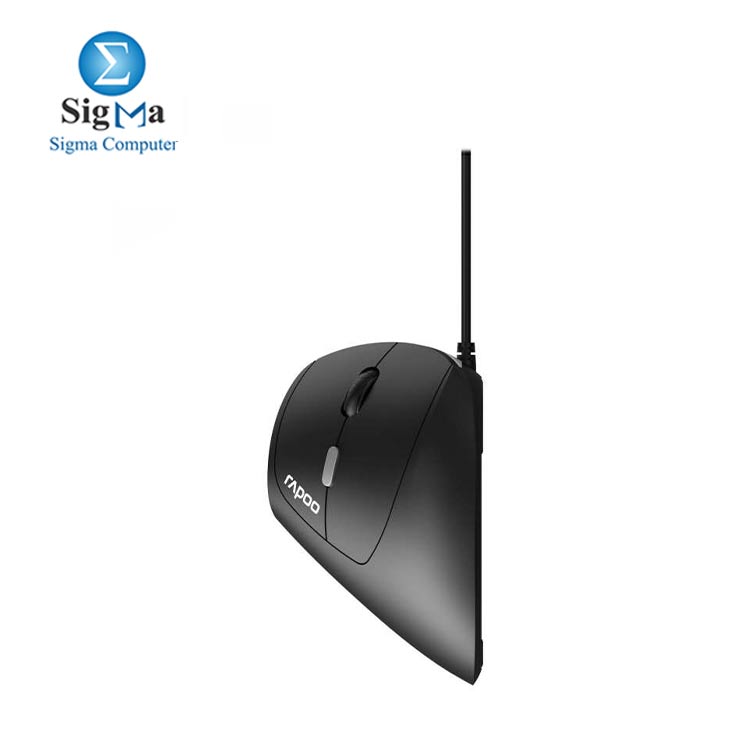 Rapoo EV200 Vertical ergonomic design mouse -1600 DPI- Black