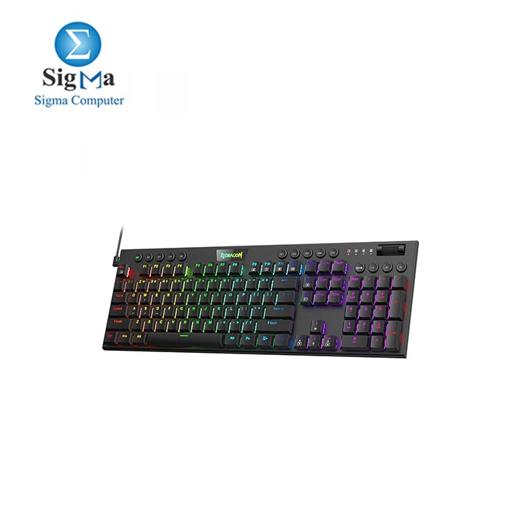 Redragon HORUS K619 RGB Wired Gaming Keyboard RED SWITCH