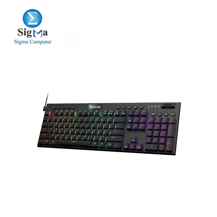 Redragon HORUS K619 RGB Wired Gaming Keyboard RED SWITCH